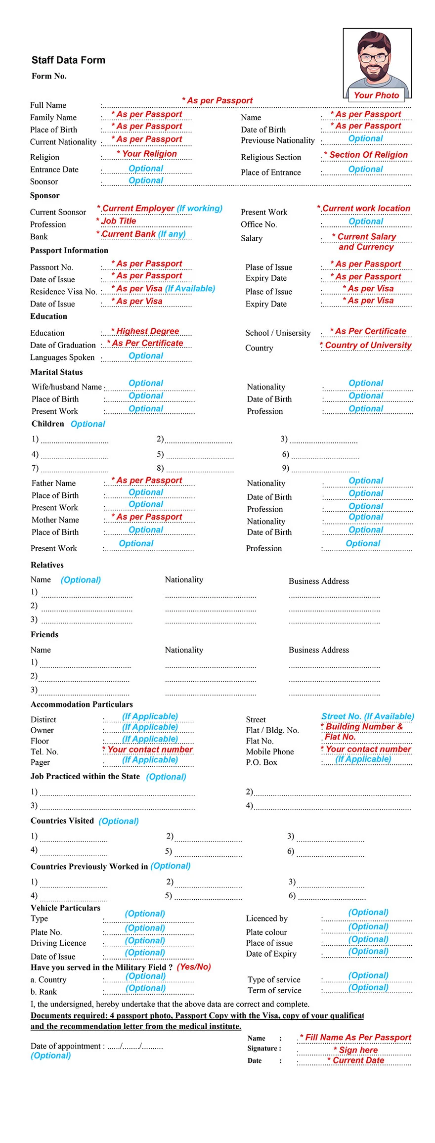 DOH Exam CID Form